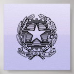 Black and white Italian Republic, Italy Print