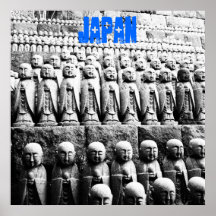 Black and White Japan Poster