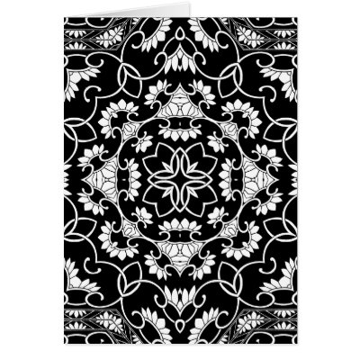 Black and white Kaleidoscope Card by svetikaleidoscope