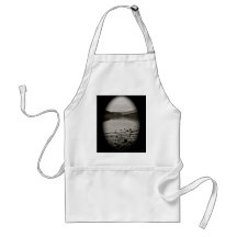 BLACK AND WHITE LAKE VIEW ON A CLOUDY DAY APRON