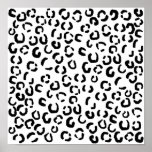 Black and White Leopard Print Pattern.