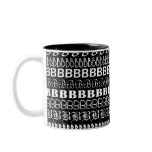 Black and White Letter B Design Mug