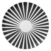 Black and White Line Plate