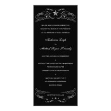 Black and White Lone Star Wedding Invitations