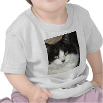 Black and White Longhaired Cat Shirt