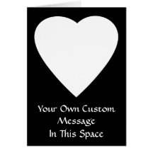 Black and White Love Heart Design. Card