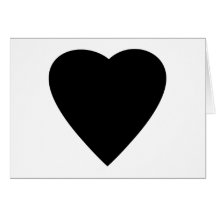 Black and White Love Heart Design. Cards