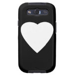 Black and White Love Heart Design. Galaxy SIII Case