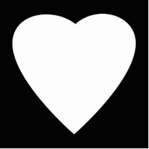 Black and White Love Heart Design. Cut Out