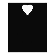 Black and White Love Heart Design. Letterhead