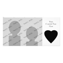 Black and White Love Heart Design. Photo Cards