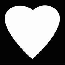 Black and White Love Heart Design. Photo Cut Out