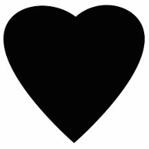 Black and White Love Heart Design. Photo Sculpture