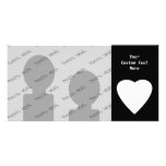 Black and White Love Heart Design. Photo Card Template