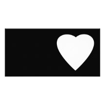Black and White Love Heart Design. Photo Greeting Card