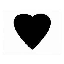 Black and White Love Heart Design. Post Card