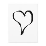 Black and White Love Heart Design. Post Cards