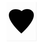 Black and White Love Heart Design. Postcards