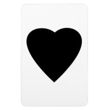 Black and White Love Heart Design. Rectangle Magnet