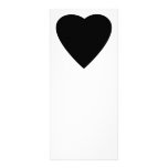 Black and White Love Heart Design. Customized Rack Card