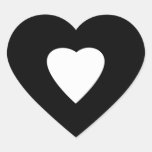 Black and White Love Heart Design. Stickers