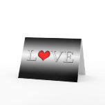 Black and White "Love" Valentines Card
