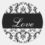 Black and White Love Wedding Sticker