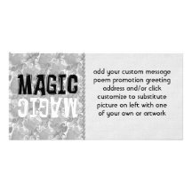 Black and White Magic Custom Photo Card