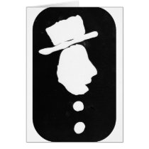 Black and white man with hat graphic cards