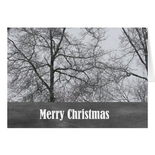 Black and white Merry Christmas Card