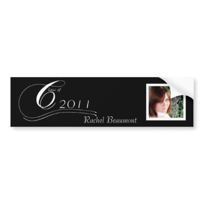 Black and White Modern Classic Wine Label Bumper Stickers by NoteableExpressions