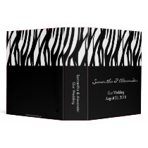 Black and White Modernist Stripe Vinyl Binders