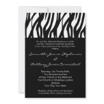 Black and White Modernist Stripe Custom Invitations