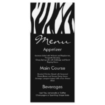 Black and White Modernist Stripe Customized Rack Card