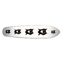 Black and White Monster. Custom Skate Board