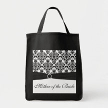 Black and White Mother of the Bride Tote Bag