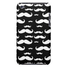 Black and White Moustache Pattern Case-Mate iPod Touch Case