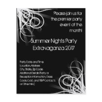 Black and White Music , DJ or Dance Event Flyer