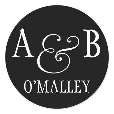 BLACK AND WHITE NAME TAG STICKER by Initialreaction