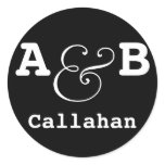 BLACK AND WHITE NAME TAG STICKER
