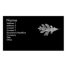 Black and white Oak Leaf Card Business Card