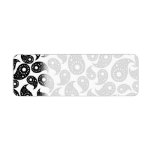 Black and White Paisley. labels