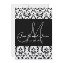 Black and White Paisley Wedding Save The Date