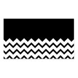 Black and White. Part Zig Zag, Part Plain Black. Business Cards