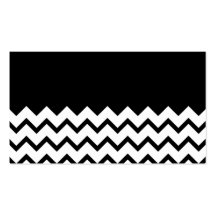 Black and White. Part Zig Zag, Part Plain Black. Business Cards