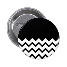 Black and White. Part Zig Zag, Part Plain Black. Button