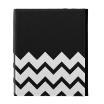 Black and White. Part Zig Zag, Part Plain Black. iPad Case