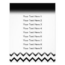 Black and White. Part Zig Zag, Part Plain Black. Personalized Invitation