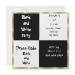 Black and White Party Invitation