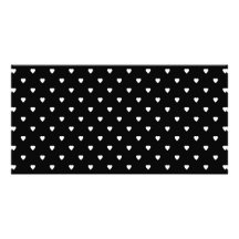 Black and White Pattern - Hearts. Photo Card